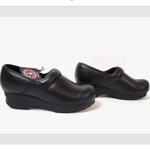 Skechers Work 77227 EH Slip Resistant Black Clogs Comfort Shoes - Picture 1 of 16